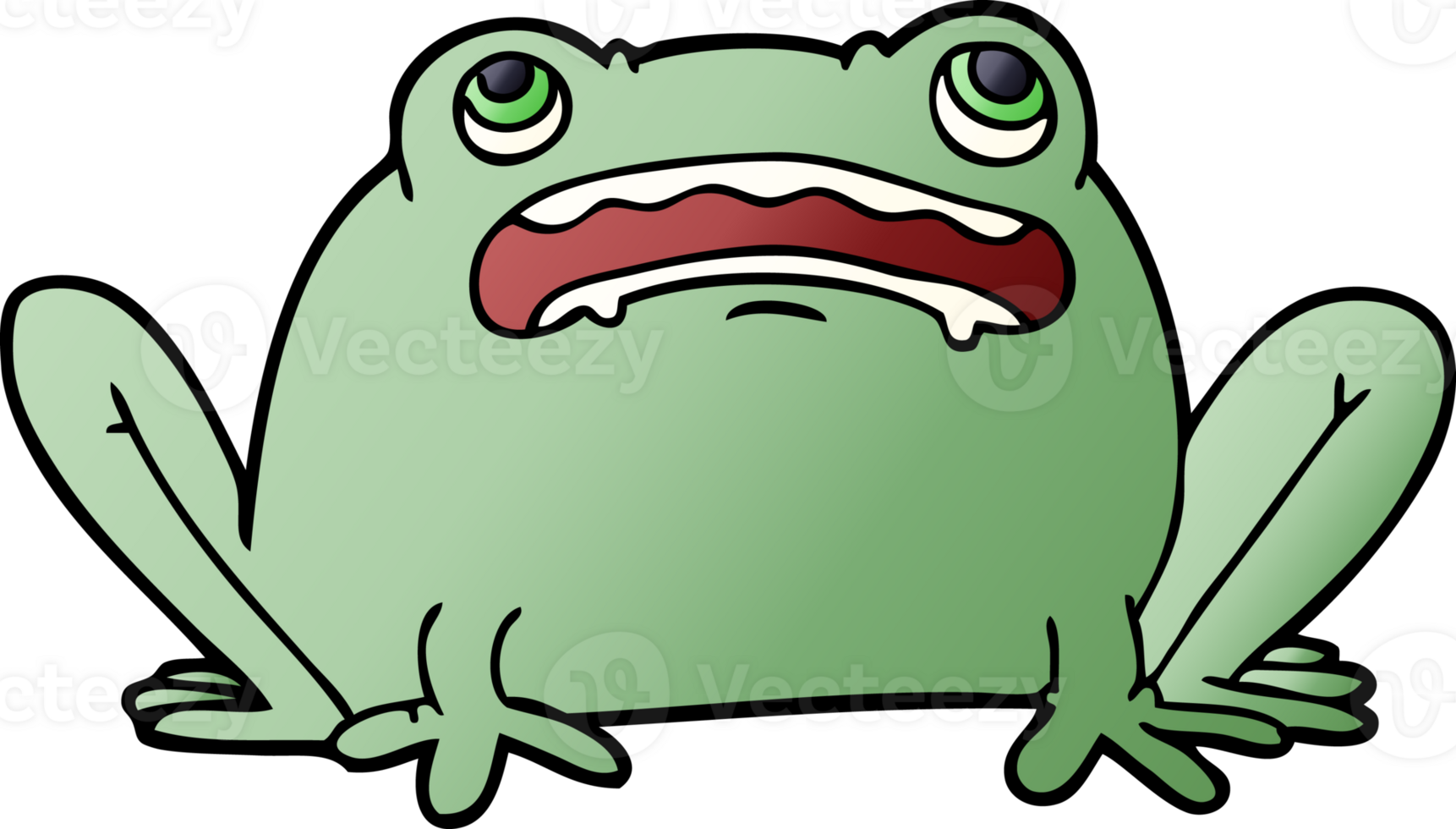 cartoon doodle frog png