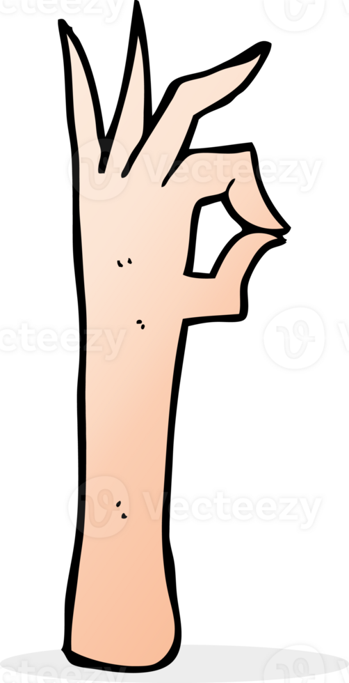 cartoon okay hand gesture png