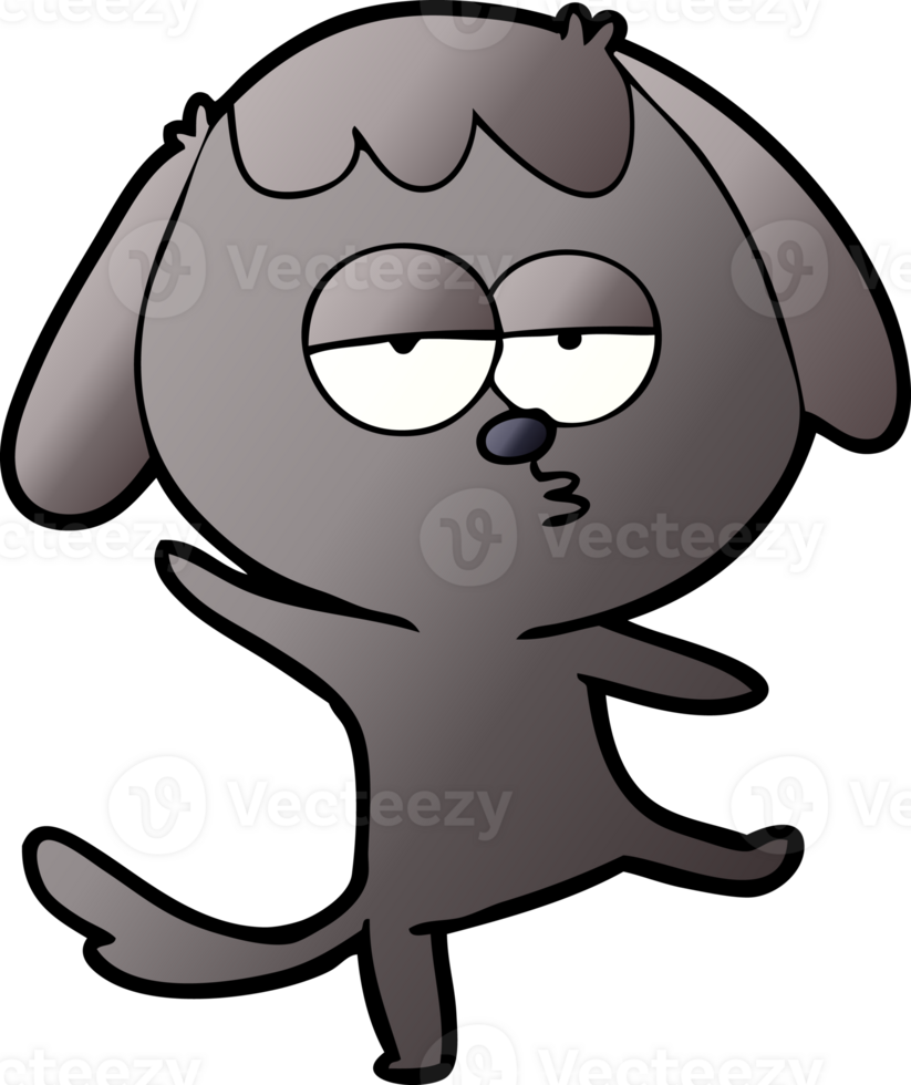 cartoon bored dog png