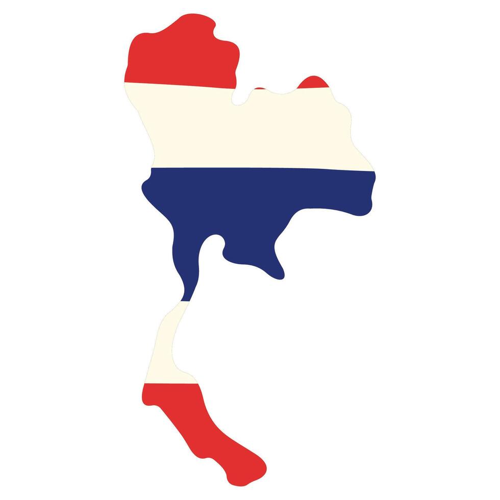Thailand flag cute on a white background, illustration. vector