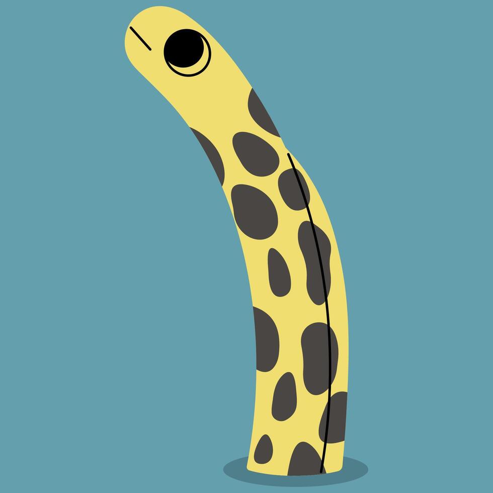 Taylor's garden eel single 2 cute on a background, illustration. vector