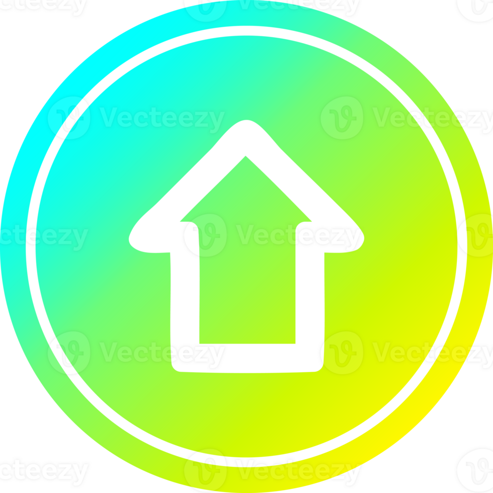 pointing arrow with cool gradient finish png