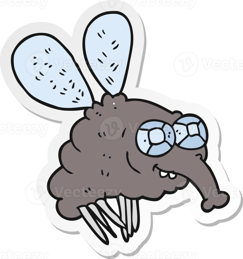 sticker of a cartoon fly png