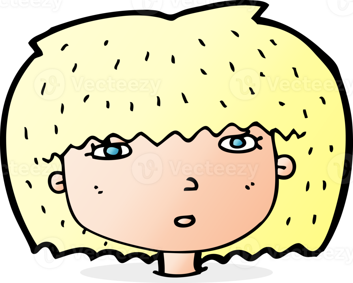 cartoon female face png