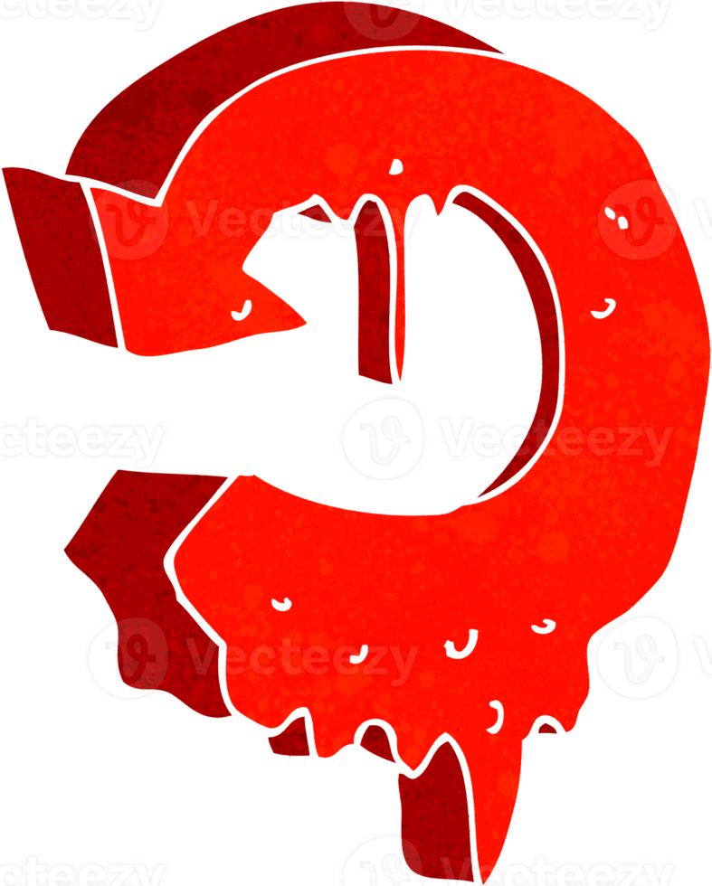 cartoon melting arrow symbol png