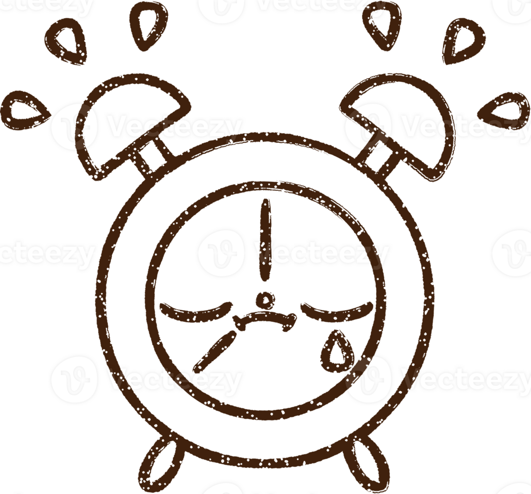 Alarm Clock Charcoal Drawing png