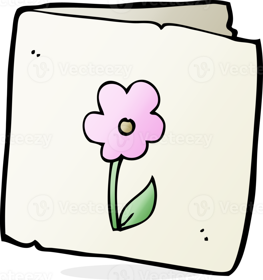 cartoon flower greeting card png