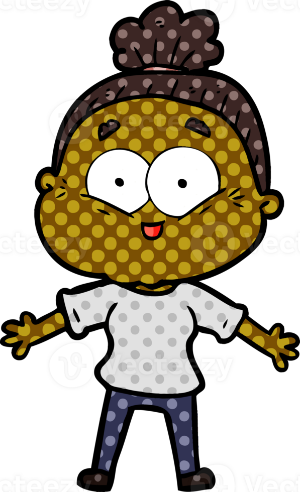 cartoon happy old woman png