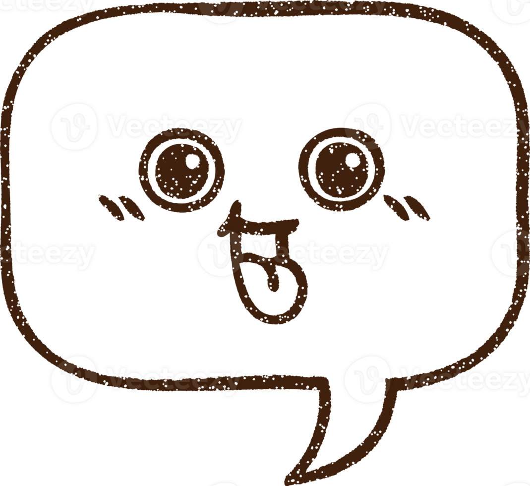 Speech Bubble Charcoal Drawing png