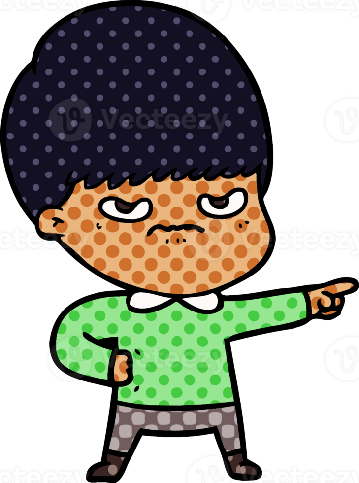 annoyed cartoon boy png