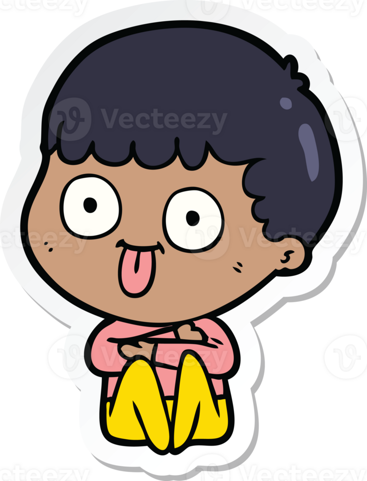 sticker of a cartoon man staring png