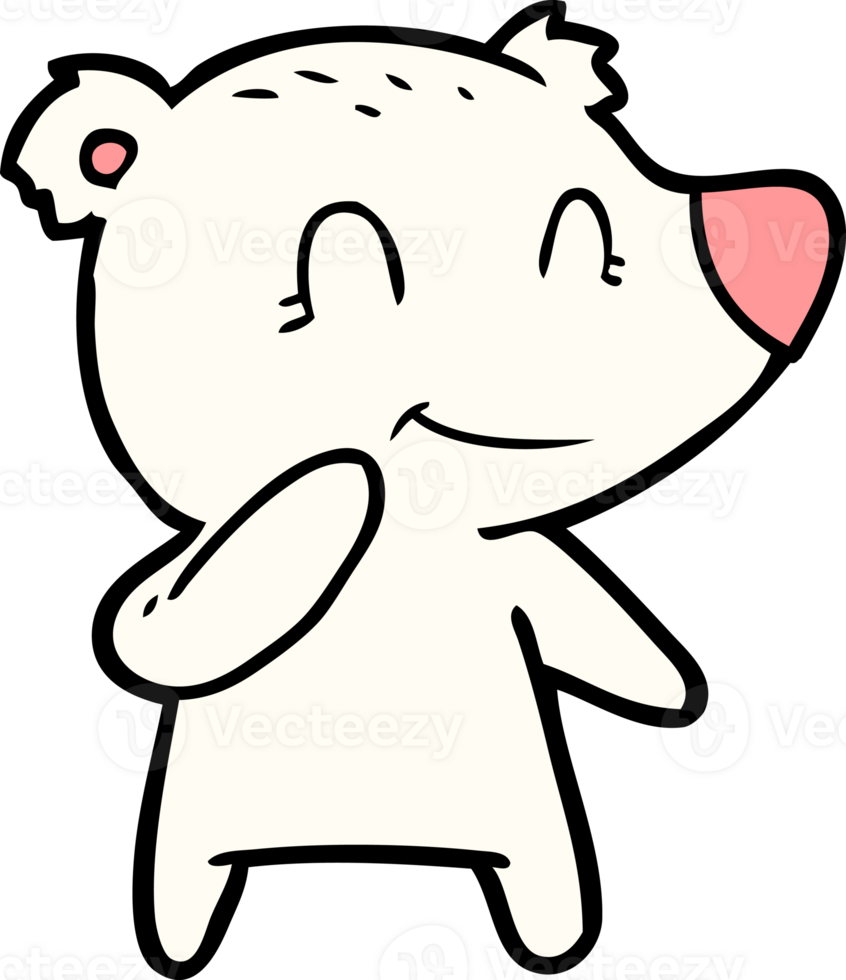 smiling polar bear cartoon png