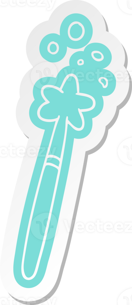 cartoon sticker of a magic wand png