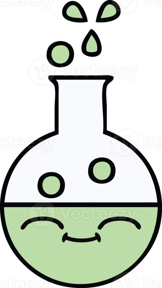 cute cartoon of a test tube png