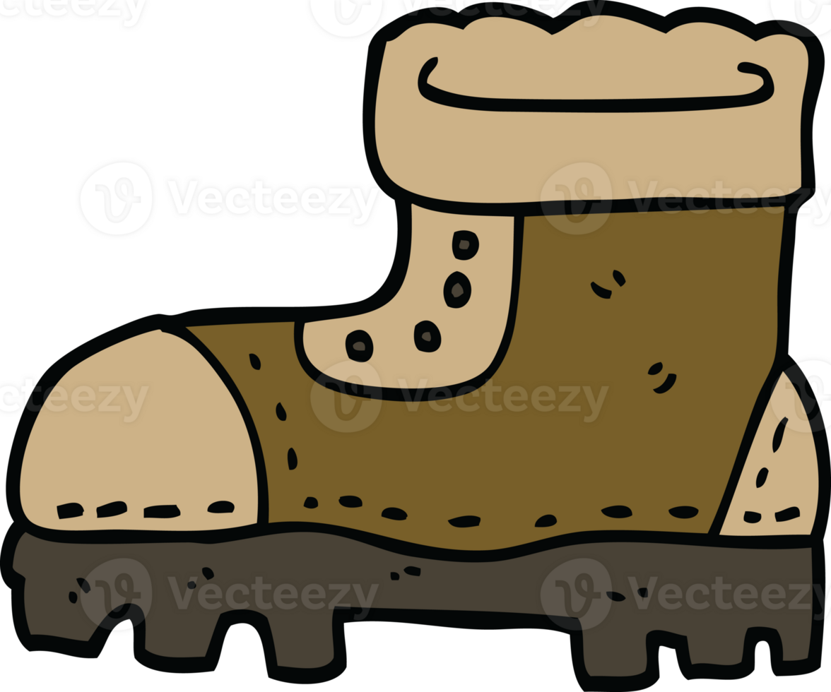 cartoon doodle work boot png