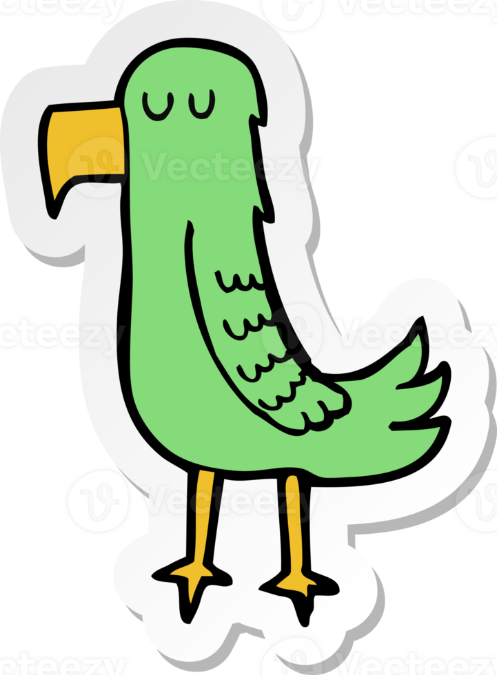 sticker of a cartoon parrot png