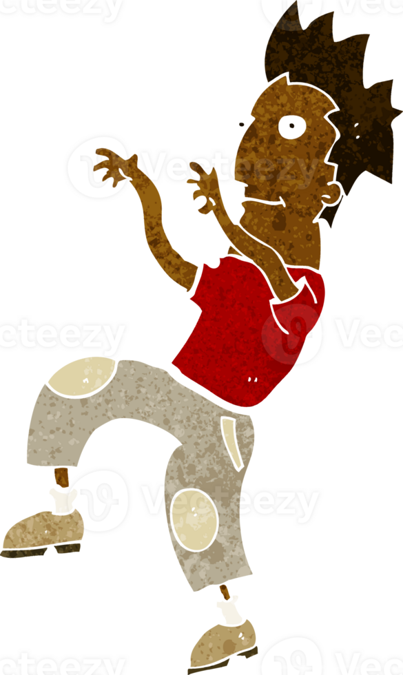 cartoon happy man doing funny dance png