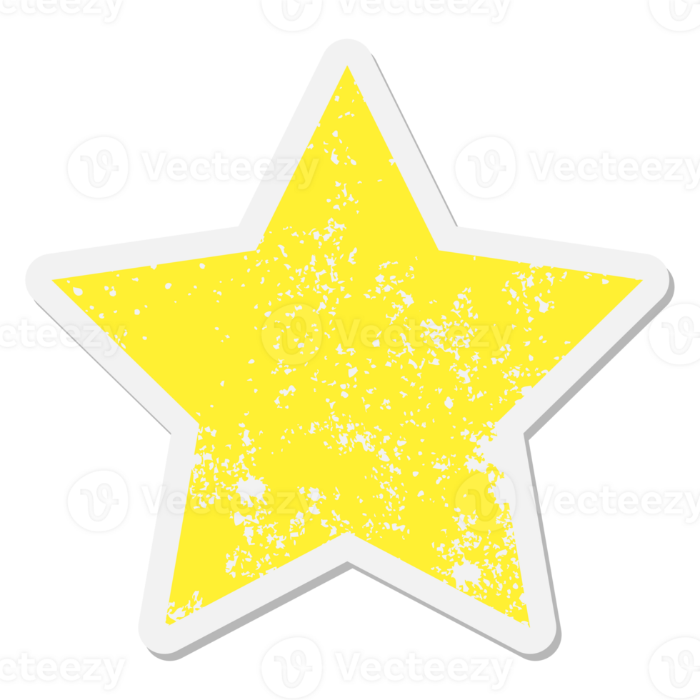 star shape grunge sticker png