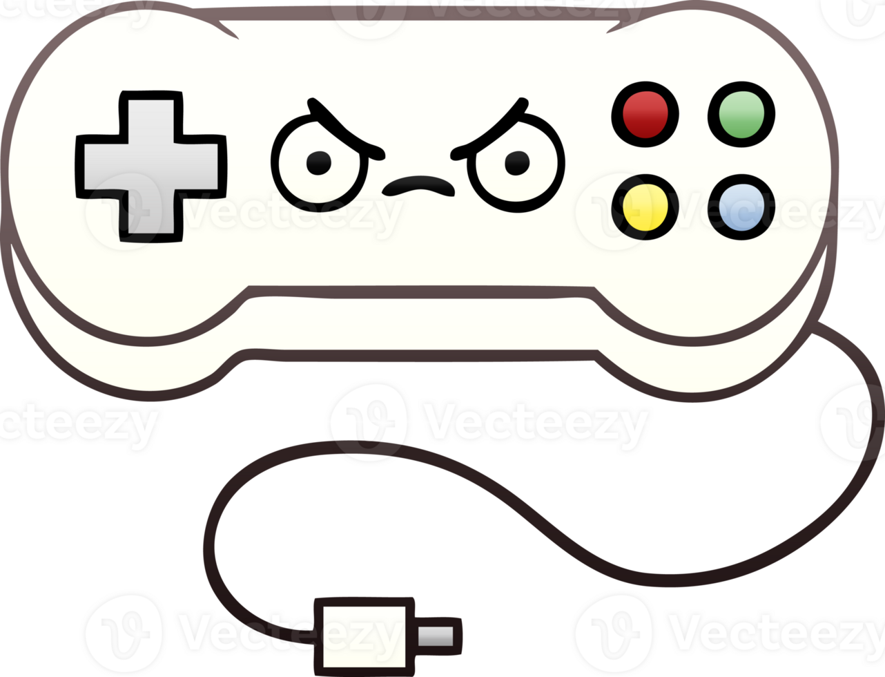 gradient shaded cartoon of a game controller png