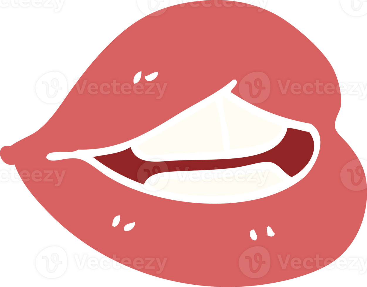 cartoon doodle pink lips png