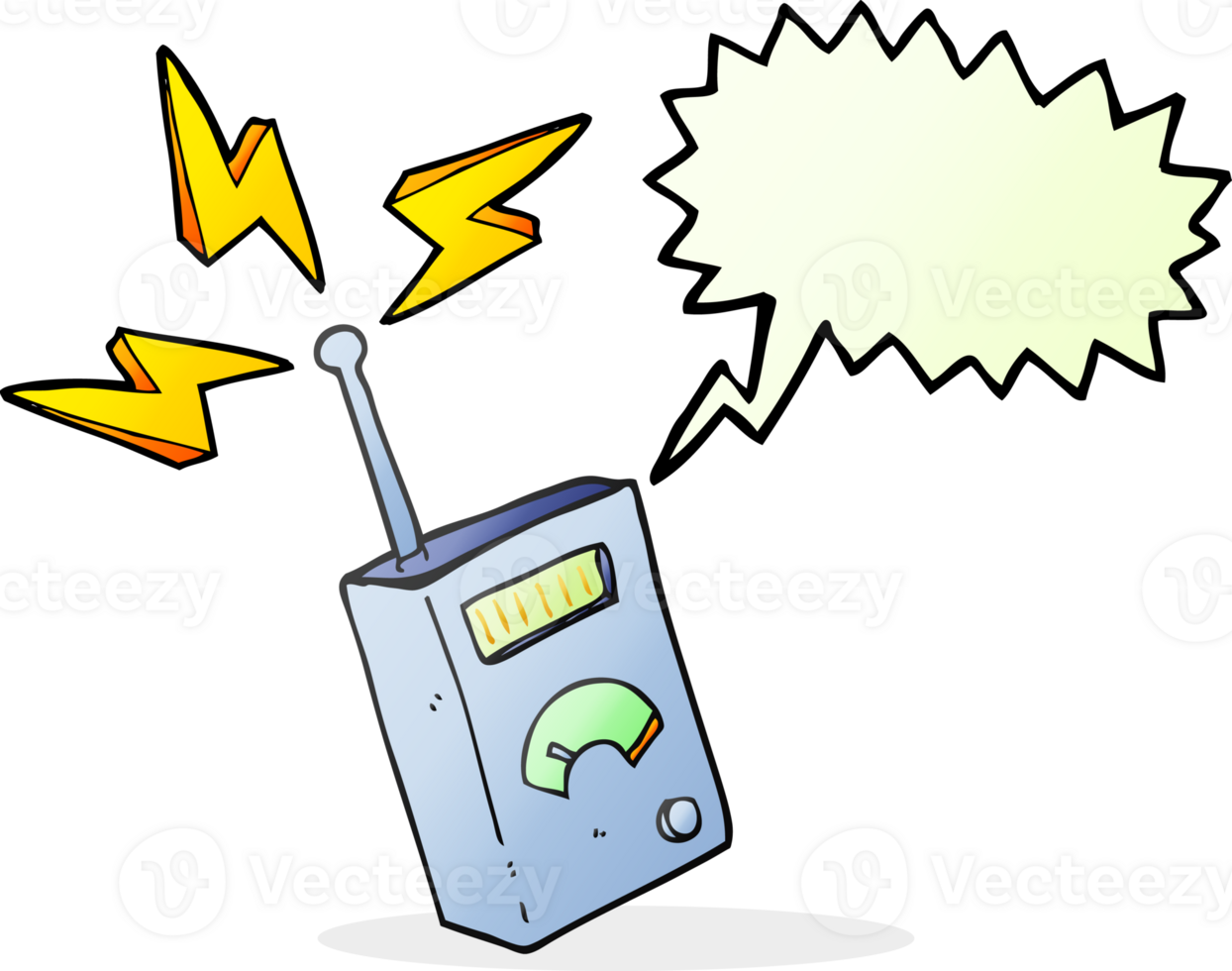 hand drawn speech bubble cartoon scientific device png