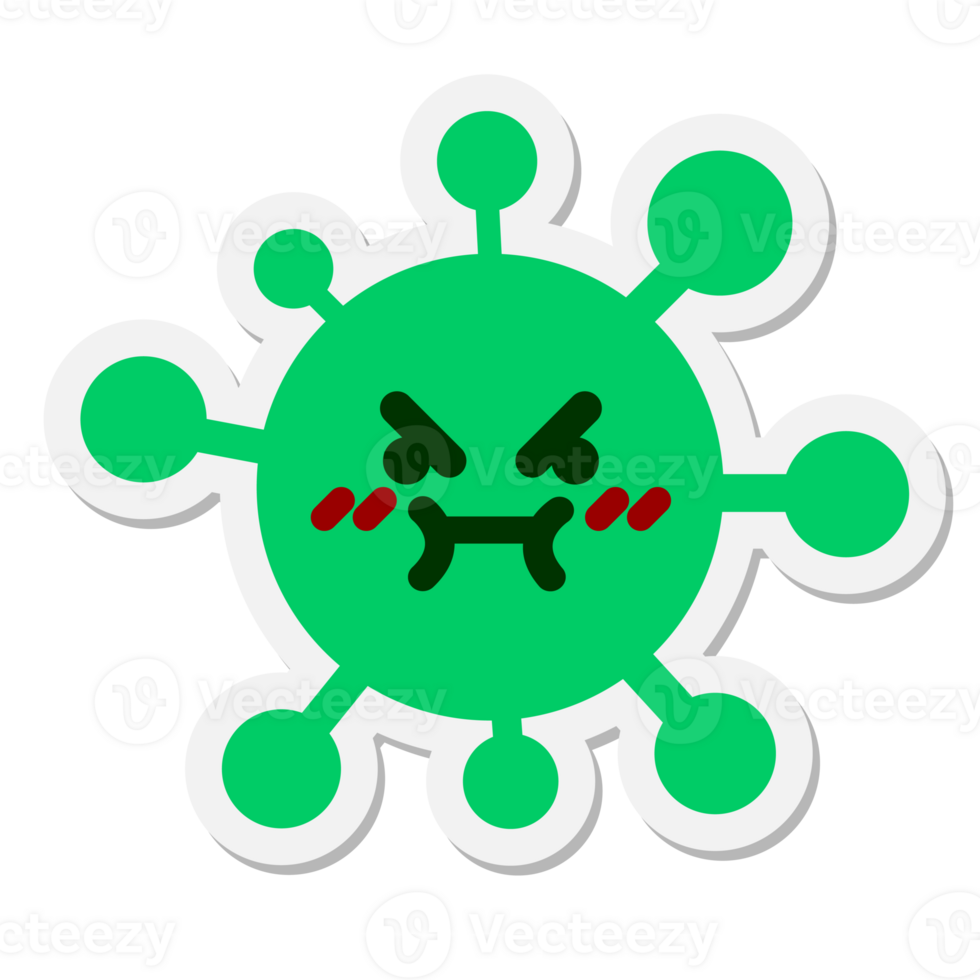 autocollant de virus déterminé png