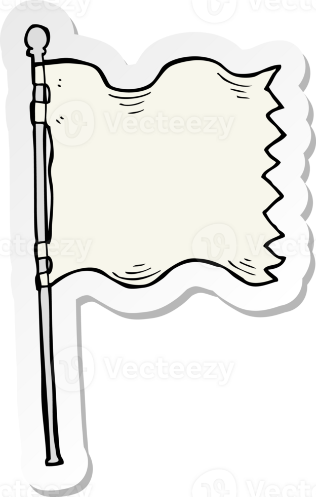 adesivo di una bandiera dei cartoni animati png