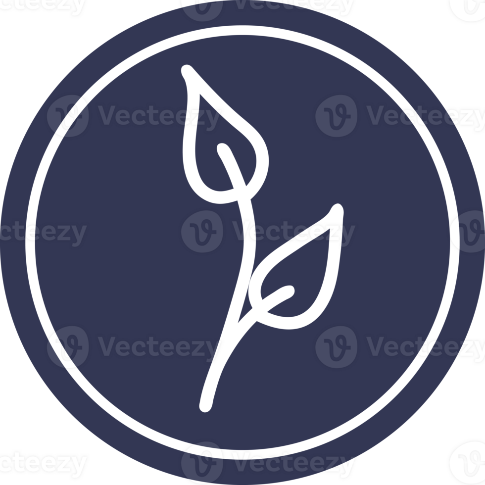 natural leaf circular icon symbol png