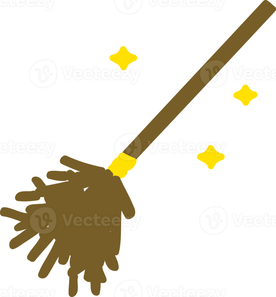 magic broomstick sweeping png