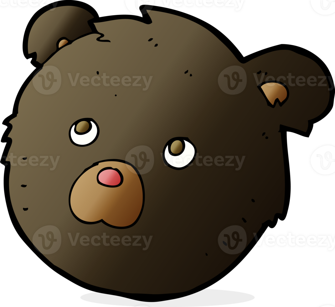 cartone animato nero orso viso png