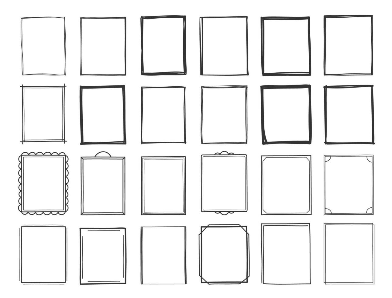 Hand Drawn Frames vector