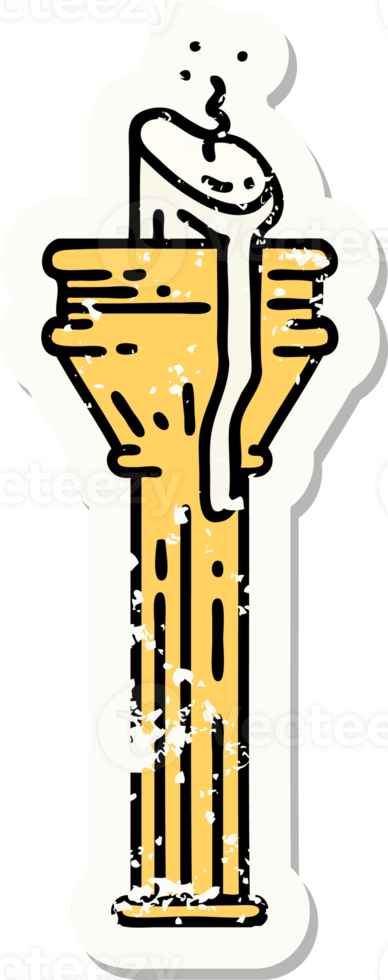 distressed sticker tattoo in traditional style of a candelabra png