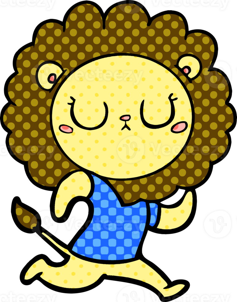 cartoon running lion png