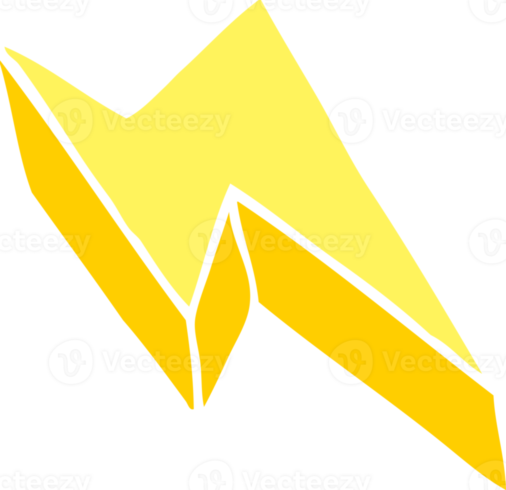cartoon doodle decorative lightning bolt png