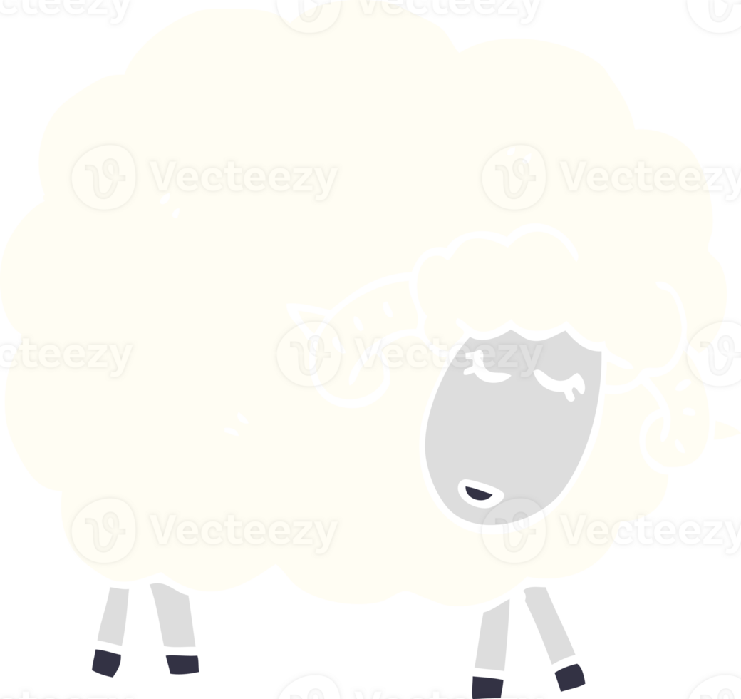cartoon doodle sheep with horns png