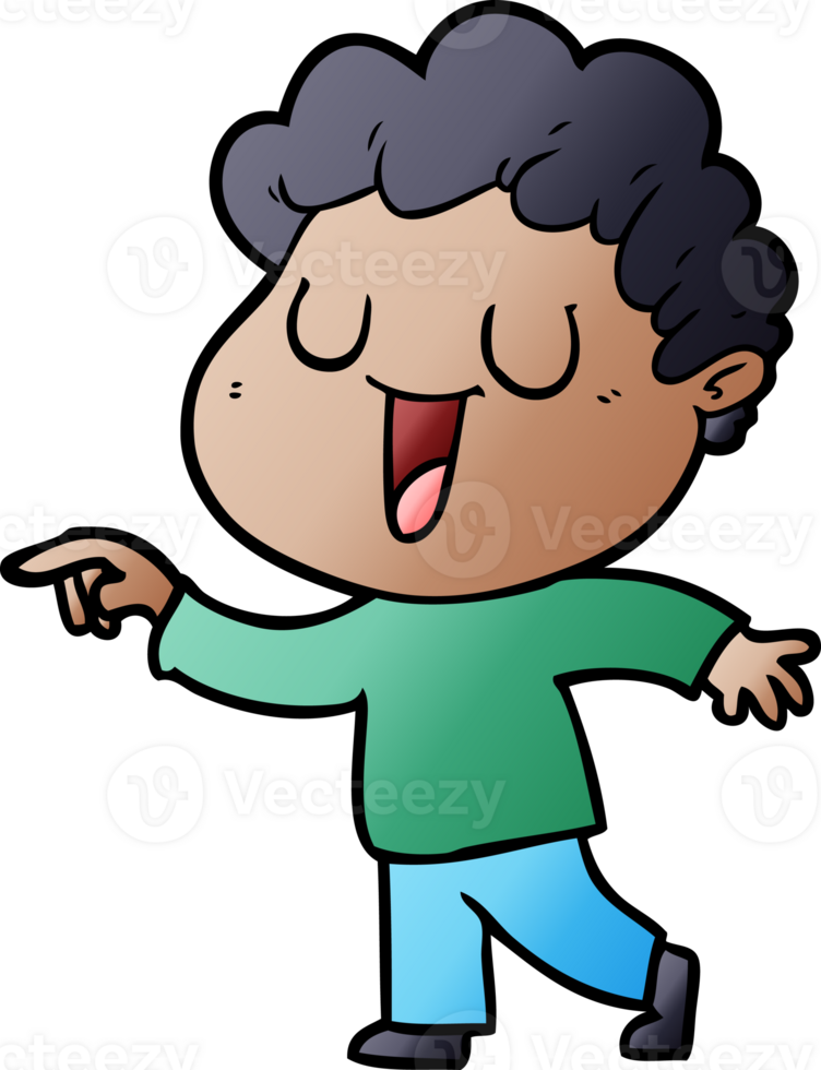 laughing cartoon man pointing png