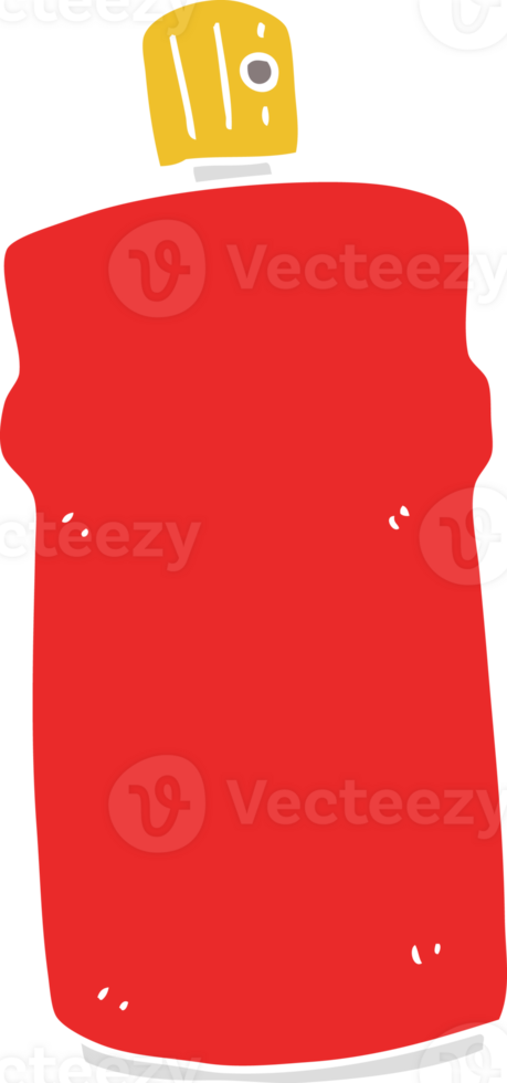 flat color style cartoon spray can png