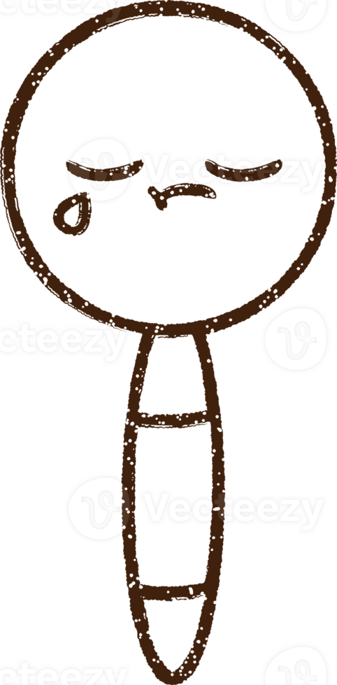 Magnifying Glass Charcoal Drawing png