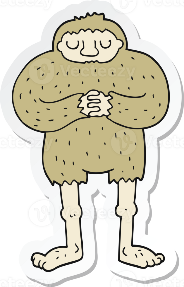 sticker of a cartoon bigfoot png