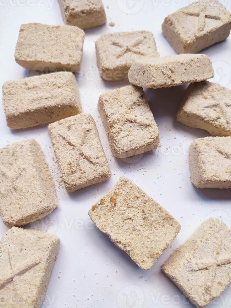 Kue satu in West Java and Jakarta or koya cake in Central and East Java is a popular traditional cake made from white sweet green bean powder Eid al Fitr or Eid al Adha photo
