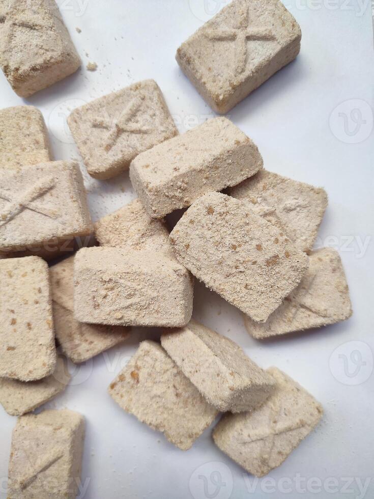 Kue satu in West Java and Jakarta or koya cake in Central and East Java is a popular traditional cake made from white sweet green bean powder Eid al Fitr or Eid al Adha photo