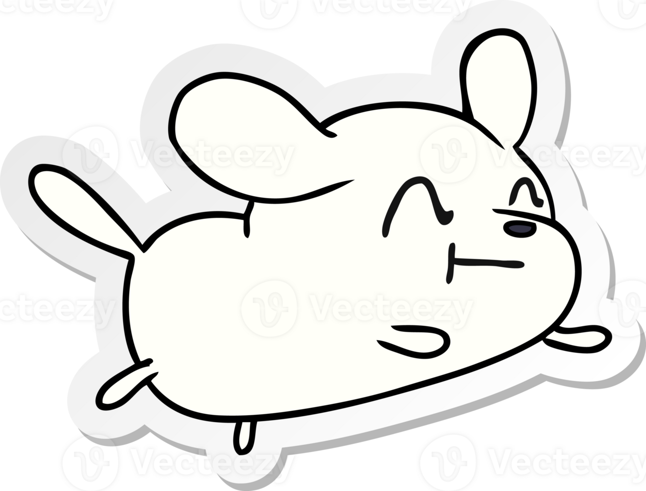 pegatina dibujos animados ilustración kawaii de un linda perro png