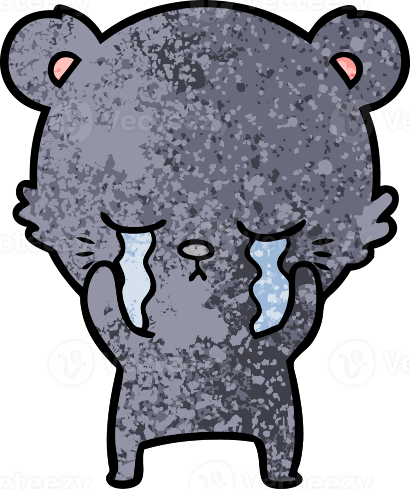 crying bear cartoon chraracter png