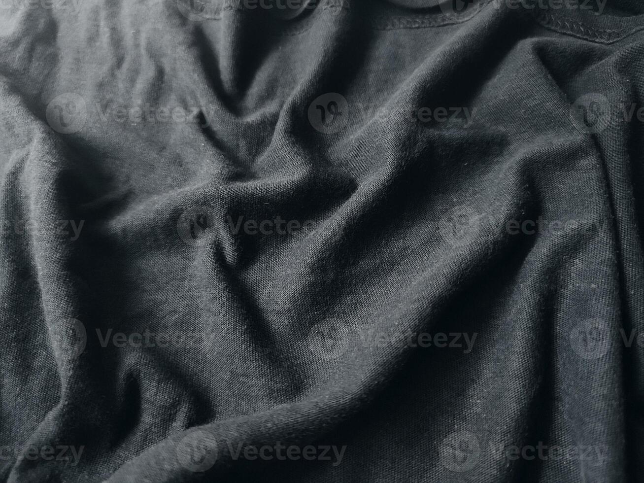 the texture and background of the fabric are black photo