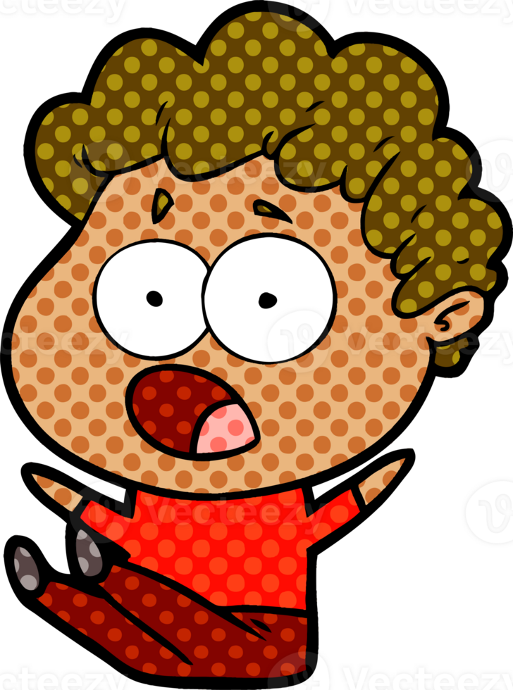 cartoon man gasping in surprise png