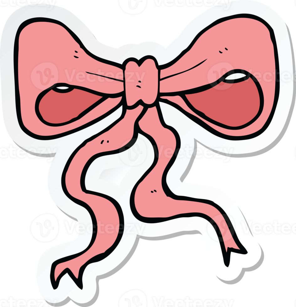sticker of a cartoon bow png