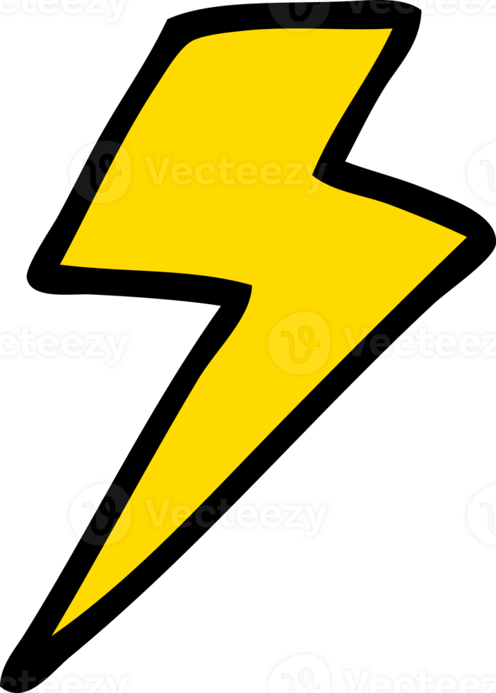 cartoon lightning bolt png