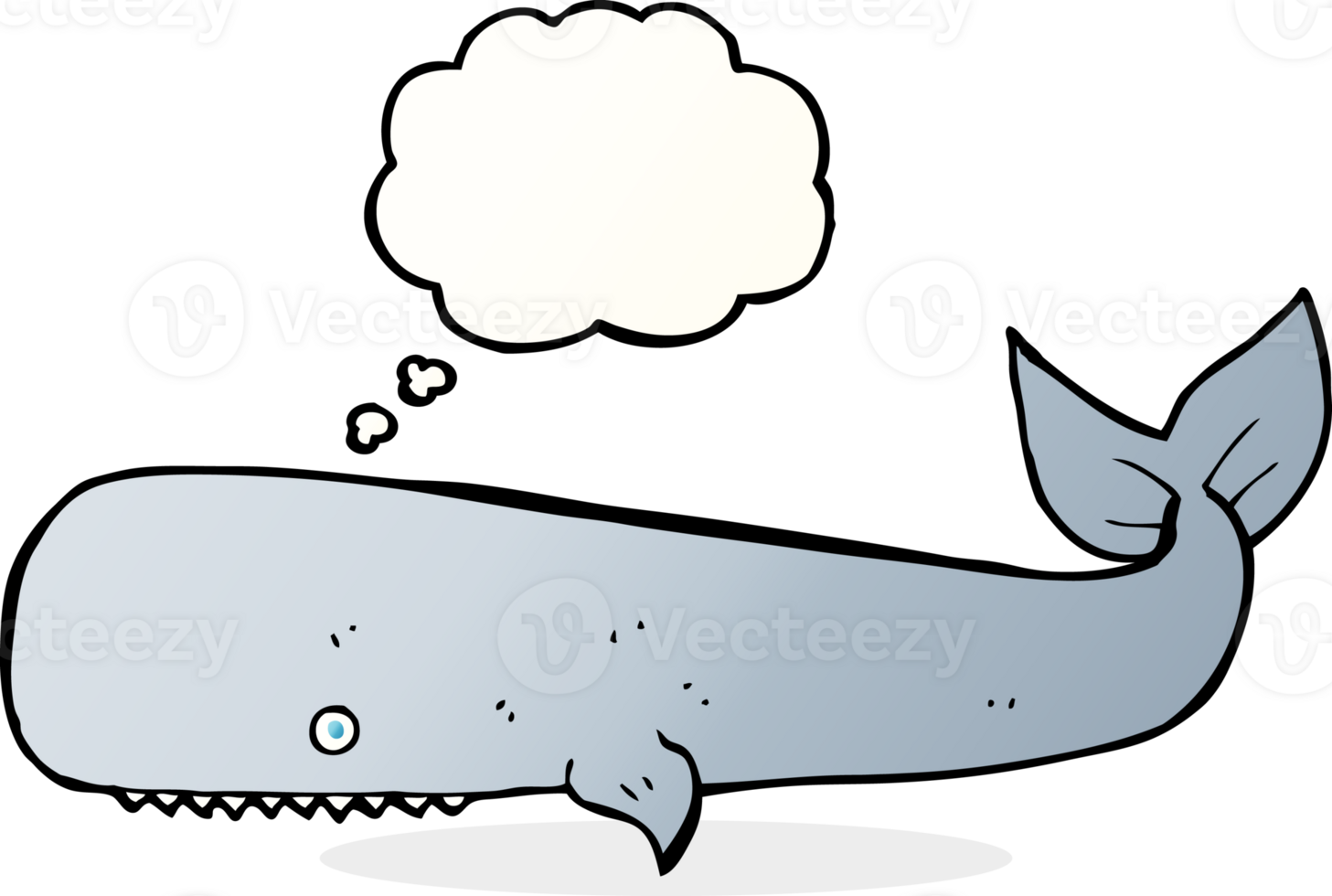 cartoon whale with thought bubble png
