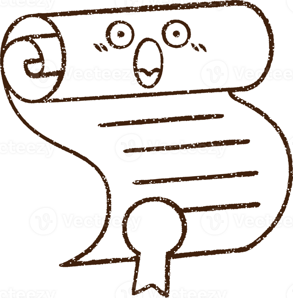 Important Document Charcoal Drawing png