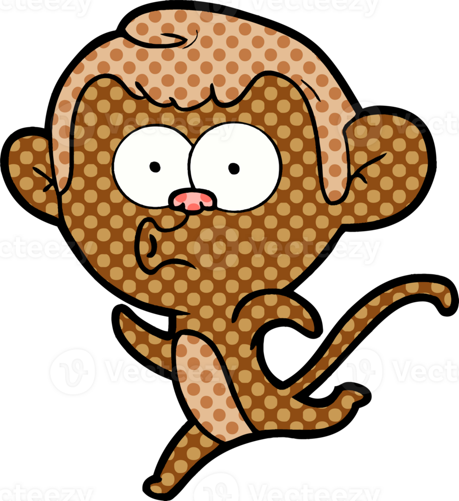 cartoon surprised monkey png